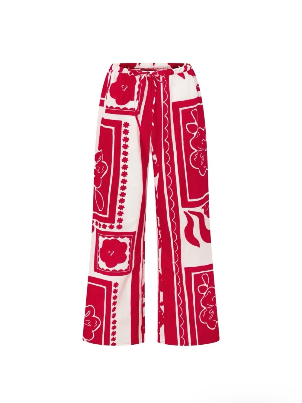Sabo Skirt Red & White Strapless Wide-Leg Set - Picture 4 of 5